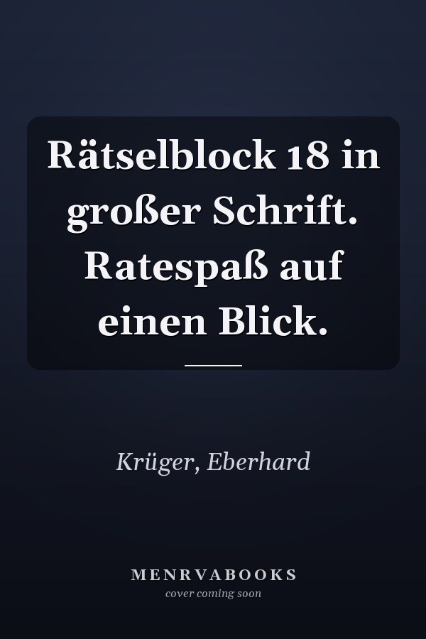 Rätselblock 18 in großer Schrift. Ratespaß auf einen Blick.