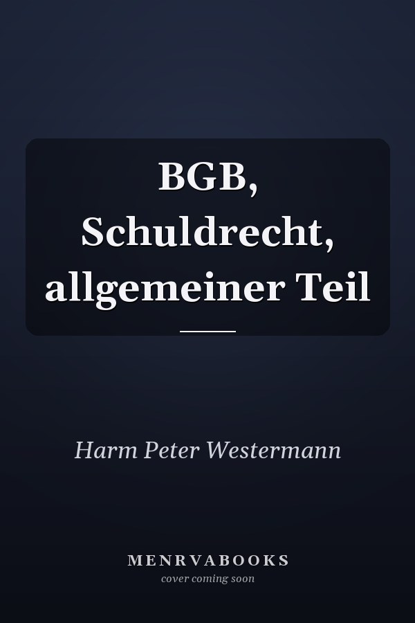 BGB, Schuldrecht, allgemeiner Teil