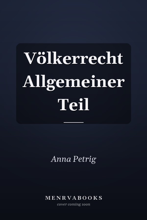 Völkerrecht Allgemeiner Teil