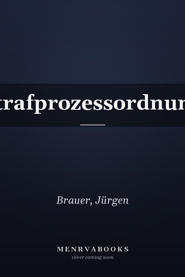 Strafprozessordnung