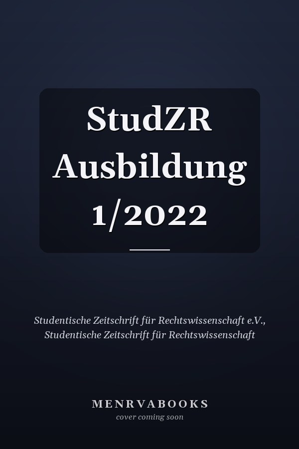 StudZR Ausbildung 1/2022