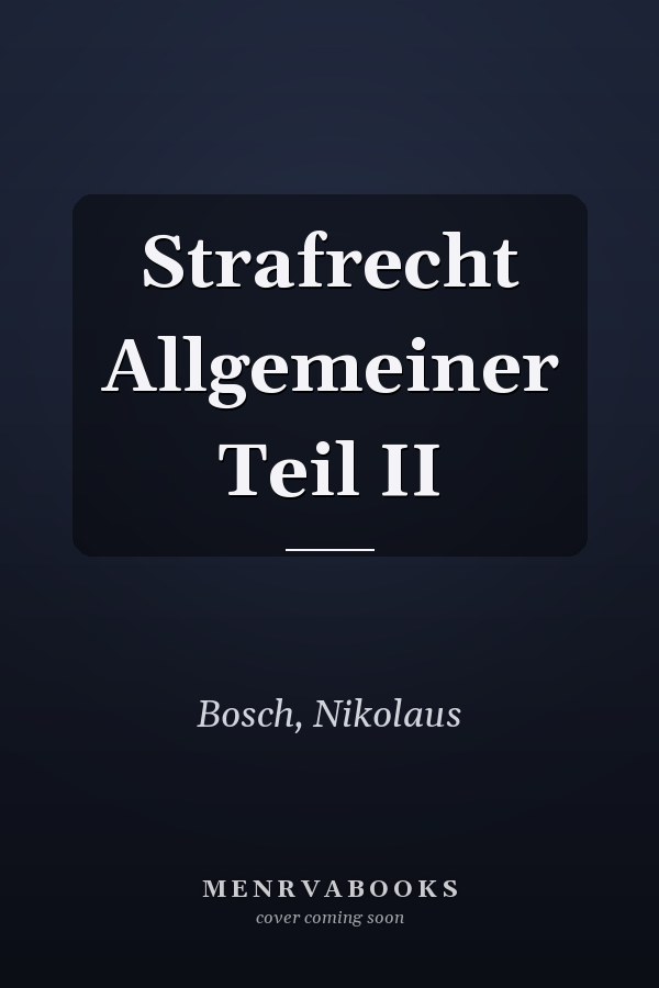 Strafrecht Allgemeiner Teil II