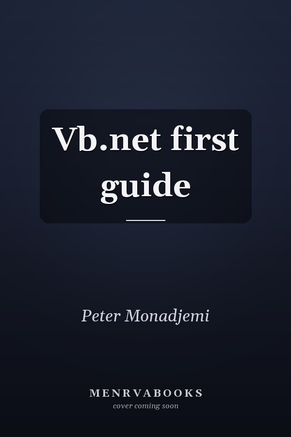 Vb.net first guide
