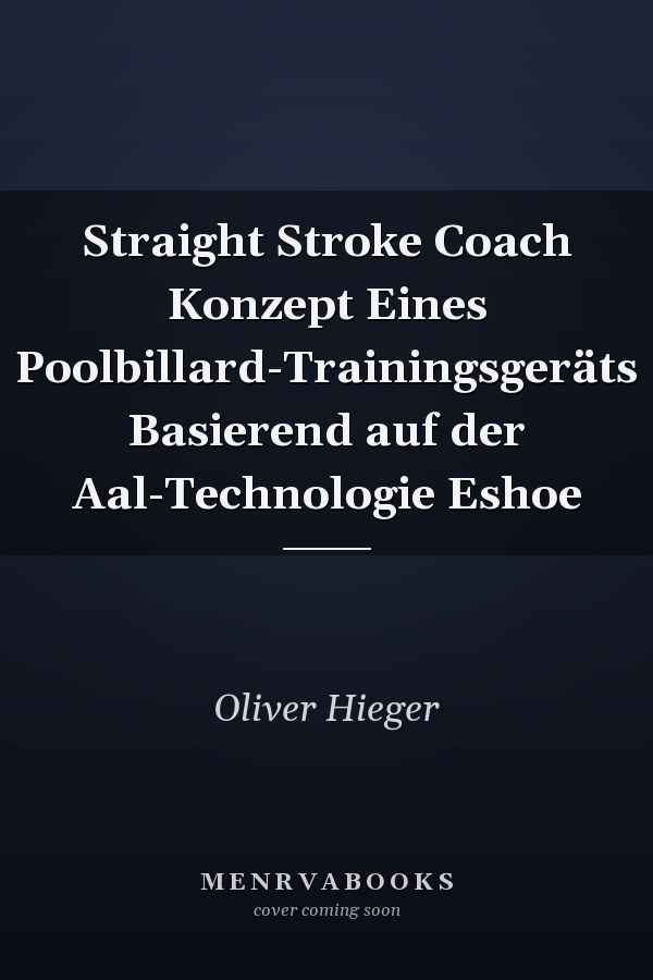 Straight Stroke Coach Konzept Eines Poolbillard-Trainingsgeräts Basierend auf der Aal-Technologie Eshoe