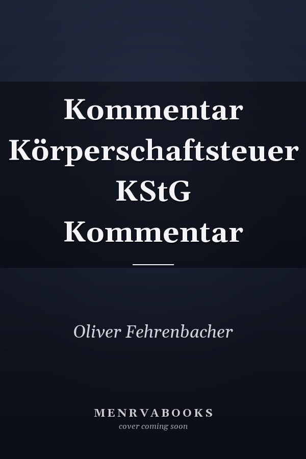 Kommentar Körperschaftsteuer KStG Kommentar