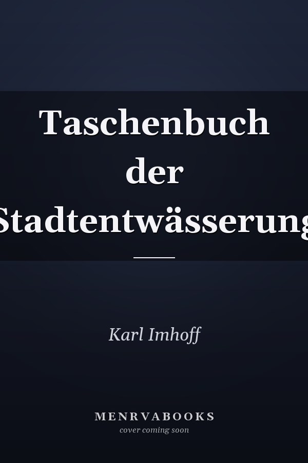 Taschenbuch der Stadtentwässerung