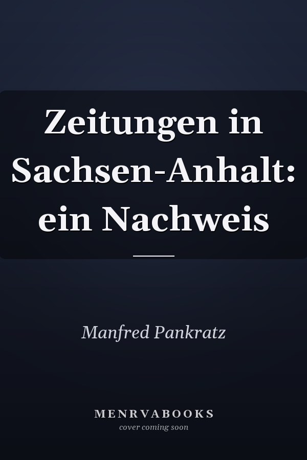 Zeitungen in Sachsen-Anhalt: ein Nachweis