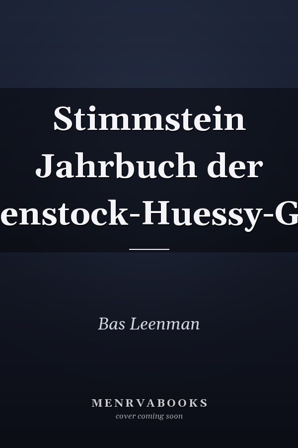 Stimmstein Jahrbuch der Eugen-Rosenstock-Huessy-Gesellschaft