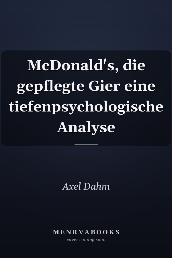 McDonald's, die gepflegte Gier eine tiefenpsychologische Analyse