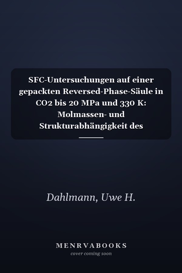 SFC-Untersuchungen auf einer gepackten Reversed-Phase-Säule in CO2 bis 20 MPa und 330 K: Molmassen- und Strukturabhängigkeit des Kapazitätsverhältnisses ausgewählter organischer und metallorganischer Verbindungen vom Typ: ZIVPh4, ZVPh3, H4-n, XPh, X6C6 und H(C6H4)4H; mit: ZIV=C, Ge, Sn, Pb; ZV=N, As, Sb, Bi; Ph = Phenyl, X = Halogen oder Methyl, n = 1-4