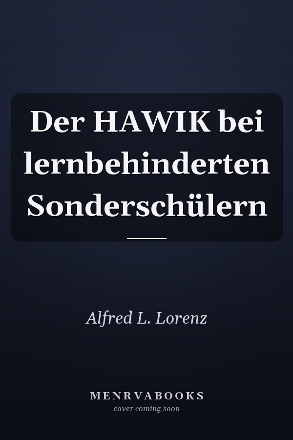 Der HAWIK bei lernbehinderten Sonderschülern