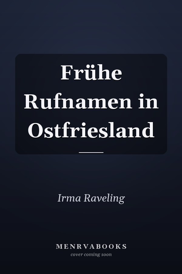 Frühe Rufnamen in Ostfriesland