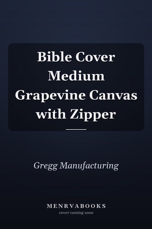 Bible Cover Medium Grapevine Canvas with Zipper