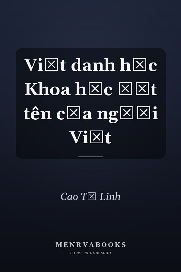 Việt danh học Khoa học đặt tên của người Việt