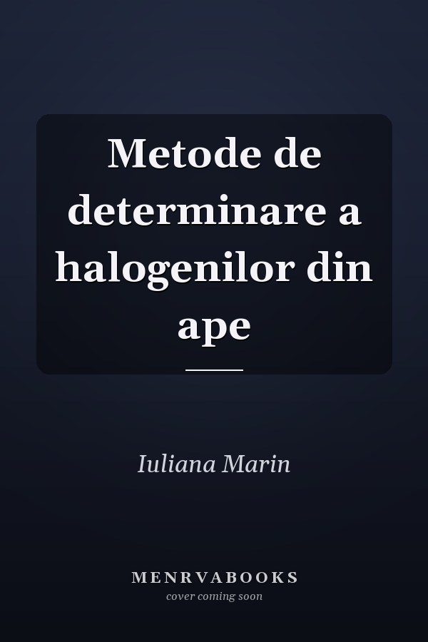 Metode de determinare a halogenilor din ape
