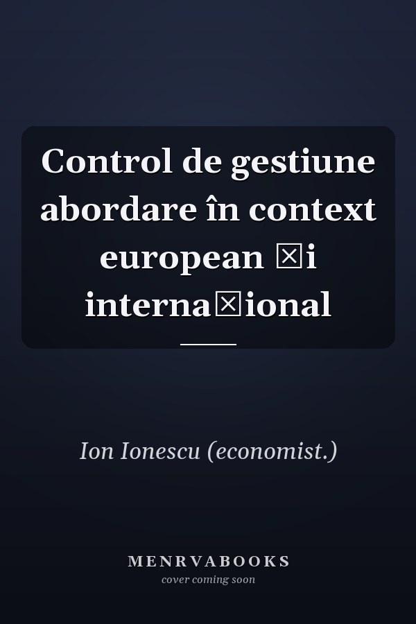 Control de gestiune abordare în context european şi internaţional