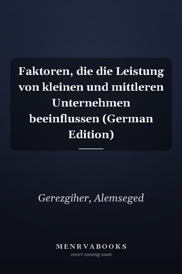 Faktoren, die die Leistung von kleinen und mittleren Unternehmen beeinflussen (German Edition)