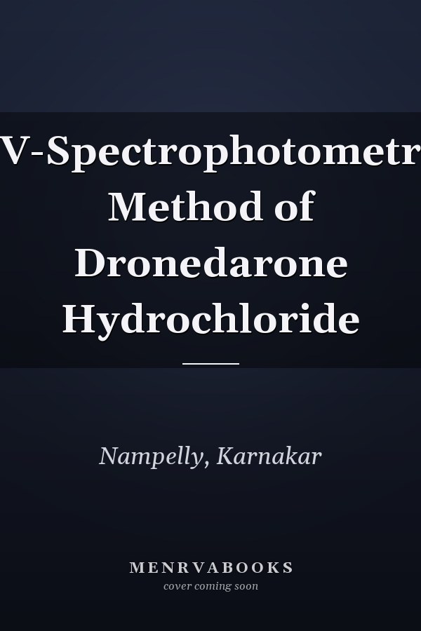 UV-Spectrophotometric Method of Dronedarone Hydrochloride
