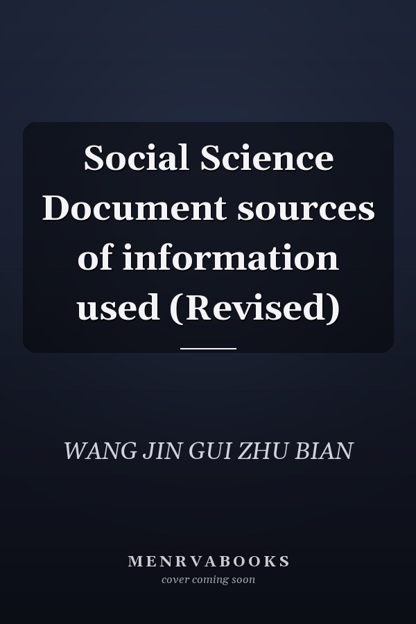 Social Science Document sources of information used (Revised)