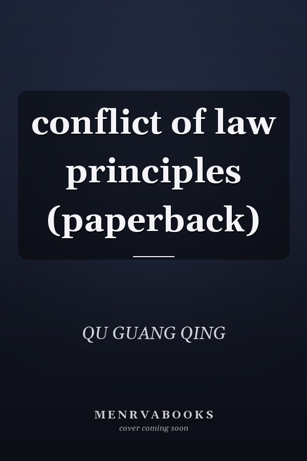 conflict of law principles (paperback)