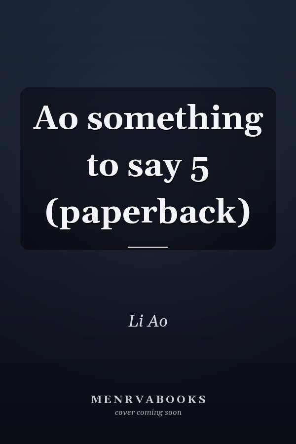 Ao something to say 5 (paperback)
