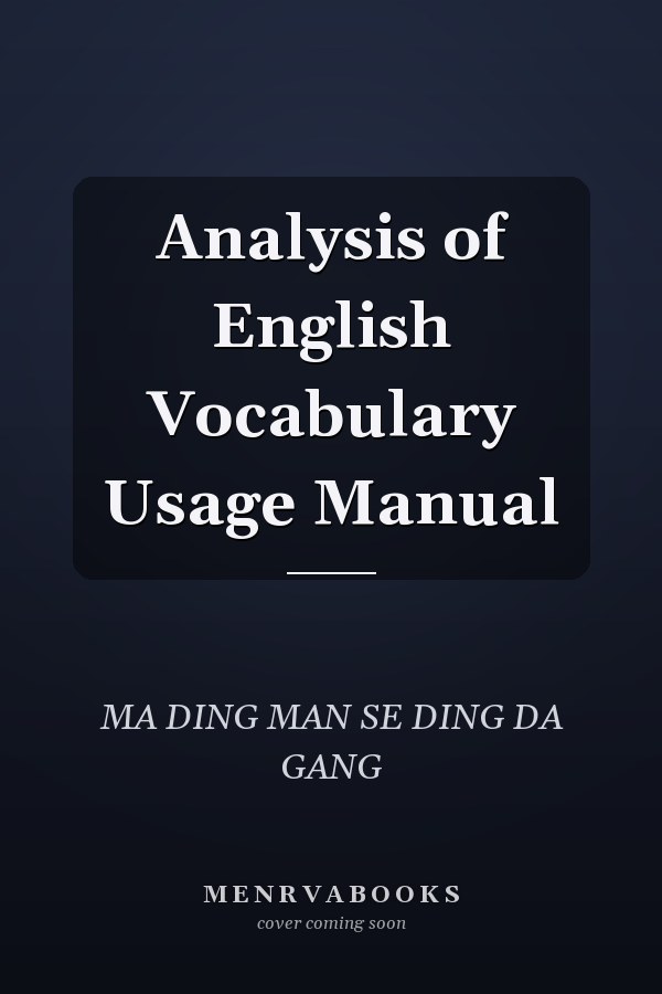 Analysis of English Vocabulary Usage Manual