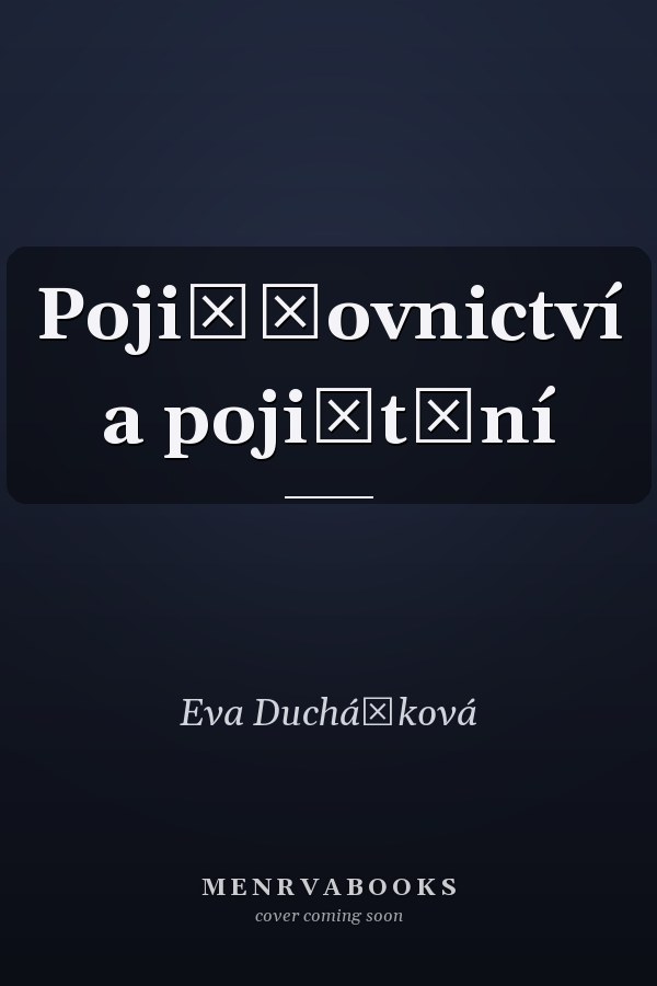 Pojišťovnictví a pojištění
