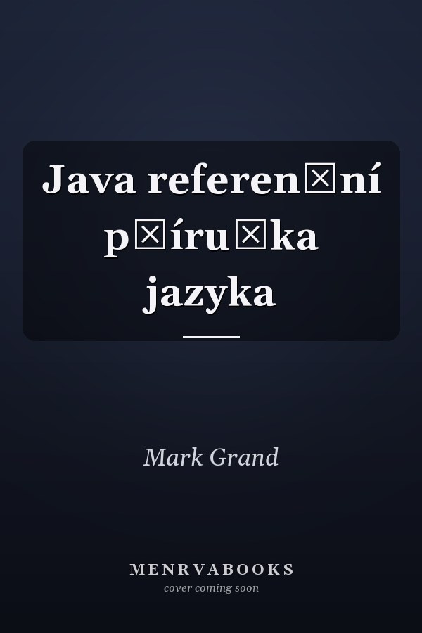 Java referenční příručka jazyka