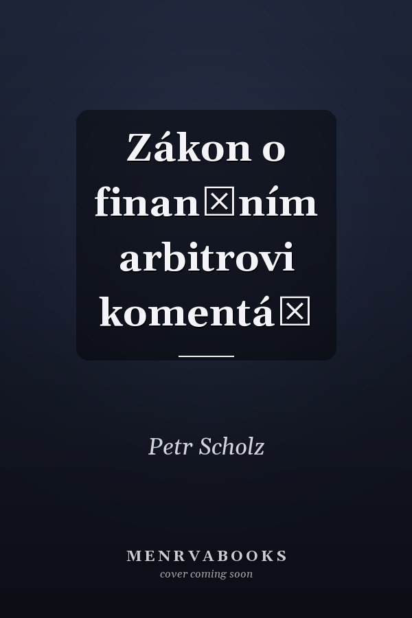 Zákon o finančním arbitrovi komentář