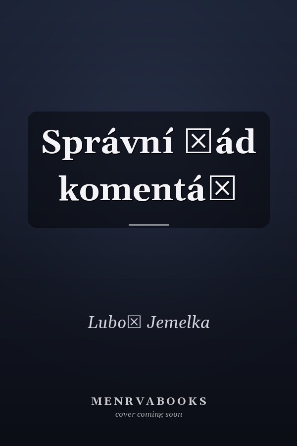 Správní řád komentář