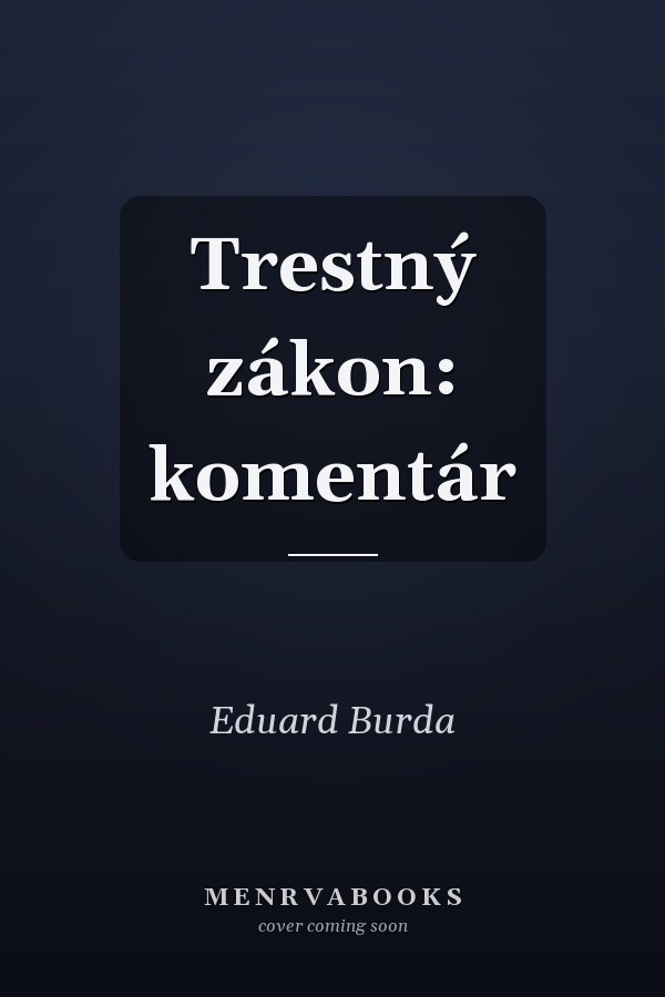 Trestný zákon: komentár