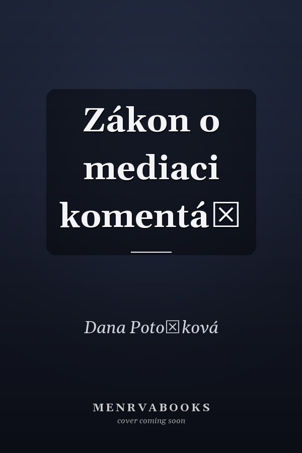 Zákon o mediaci komentář