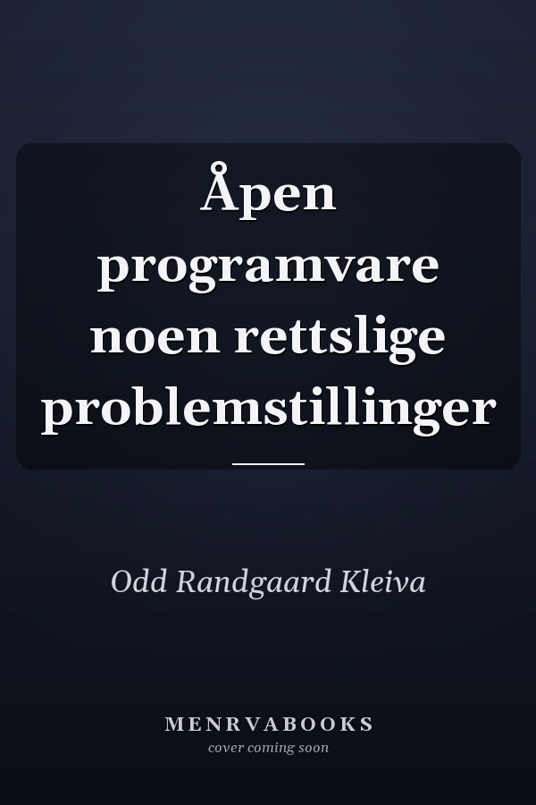 Åpen programvare noen rettslige problemstillinger