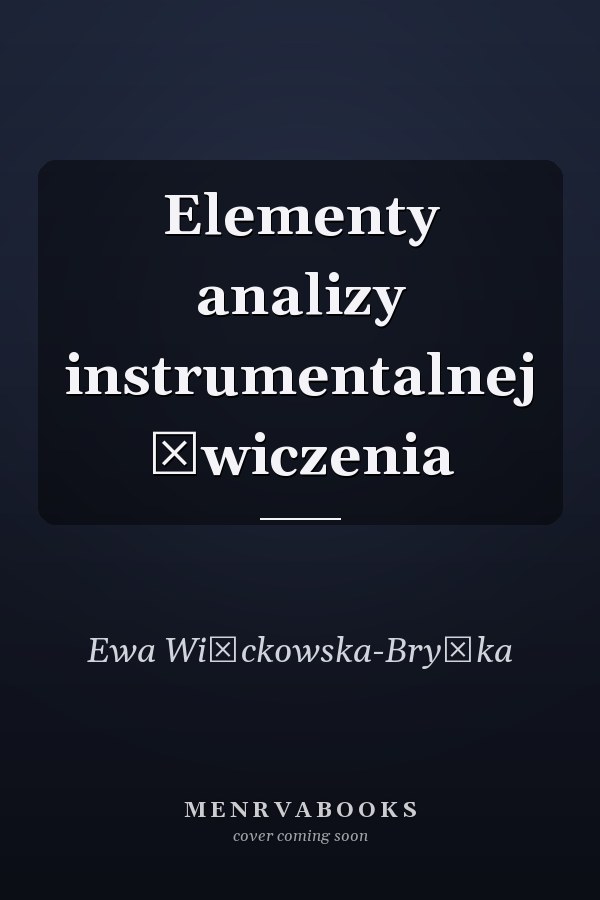 Elementy analizy instrumentalnej ćwiczenia