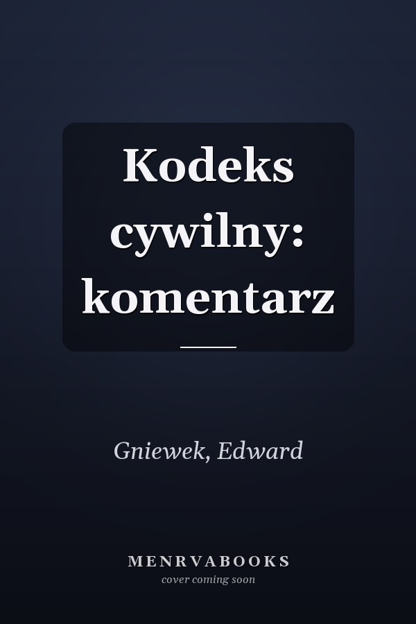 Kodeks cywilny: komentarz