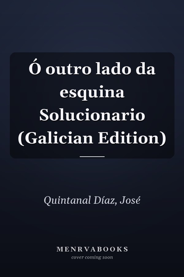Ó outro lado da esquina Solucionario (Galician Edition)
