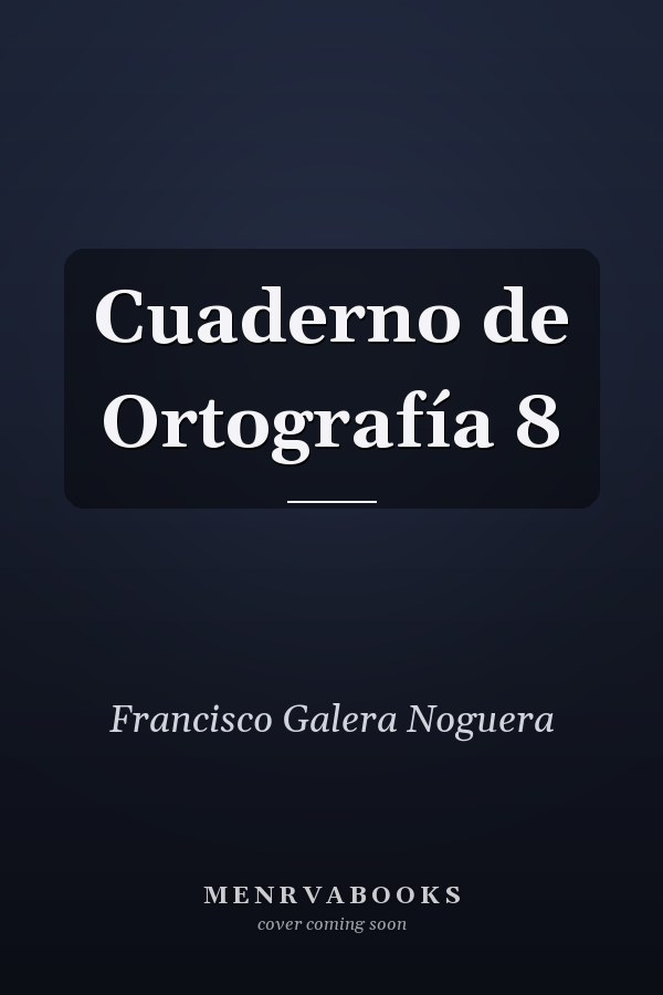 Cuaderno de Ortografía 8