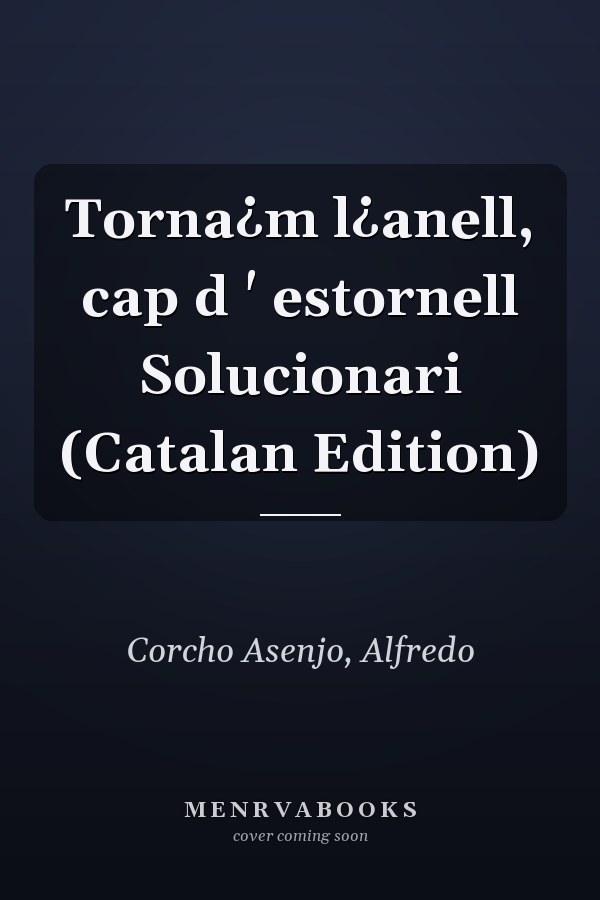 Torna¿m l¿anell, cap d ' estornell Solucionari (Catalan Edition)
