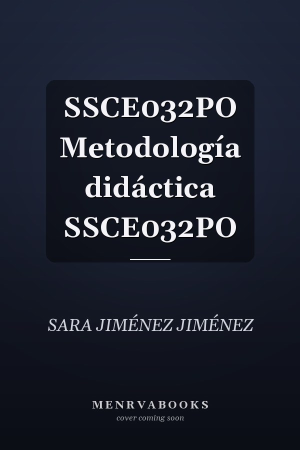 SSCE032PO Metodología didáctica SSCE032PO