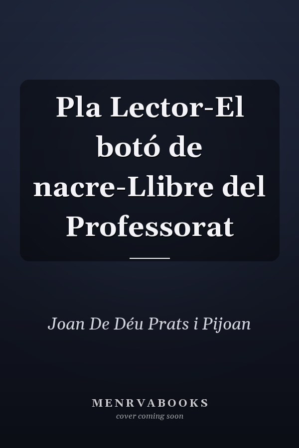Pla Lector-El botó de nacre-Llibre del Professorat