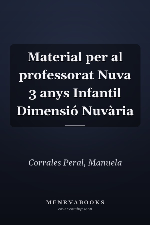 Material per al professorat Nuva 3 anys Infantil Dimensió Nuvària