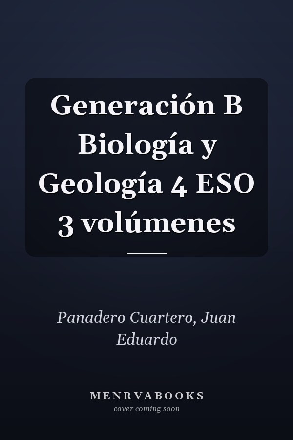 Generación B Biología y Geología 4 ESO 3 volúmenes