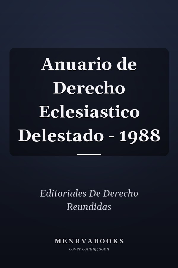 Anuario de Derecho Eclesiastico Delestado - 1988