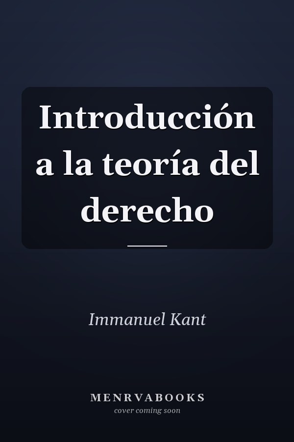 Introducción a la teoría del derecho