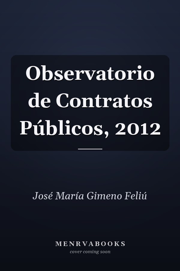 Observatorio de Contratos Públicos, 2012