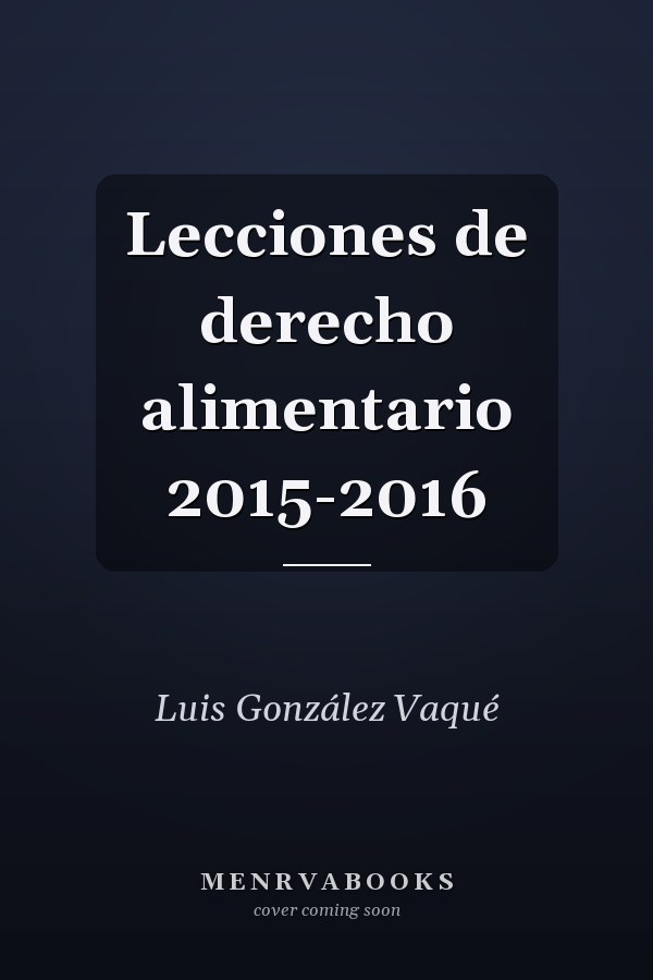 Lecciones de derecho alimentario 2015-2016