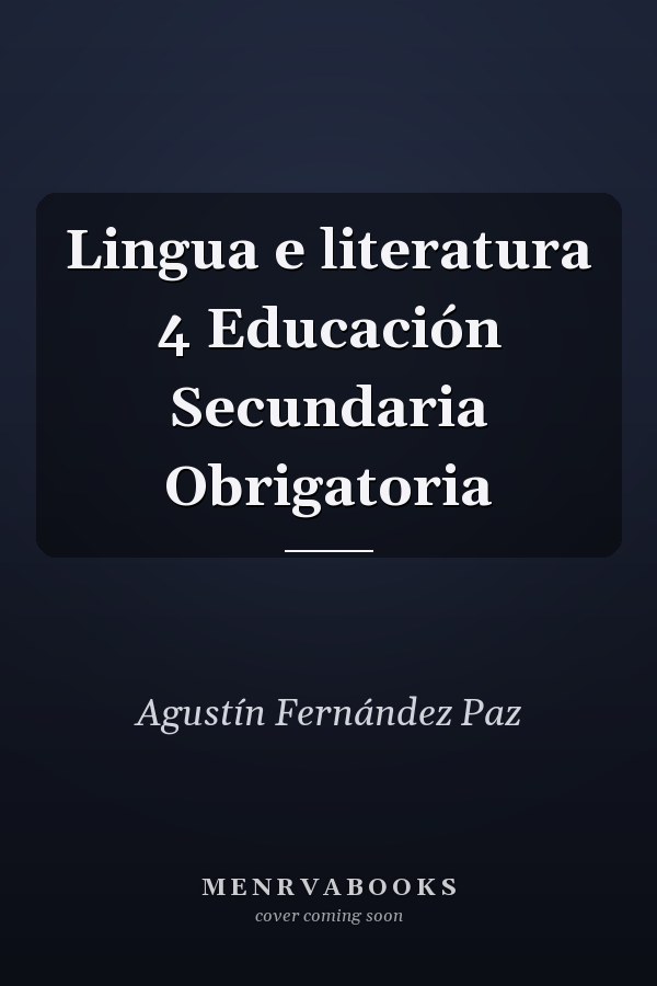 Lingua e literatura 4 Educación Secundaria Obrigatoria