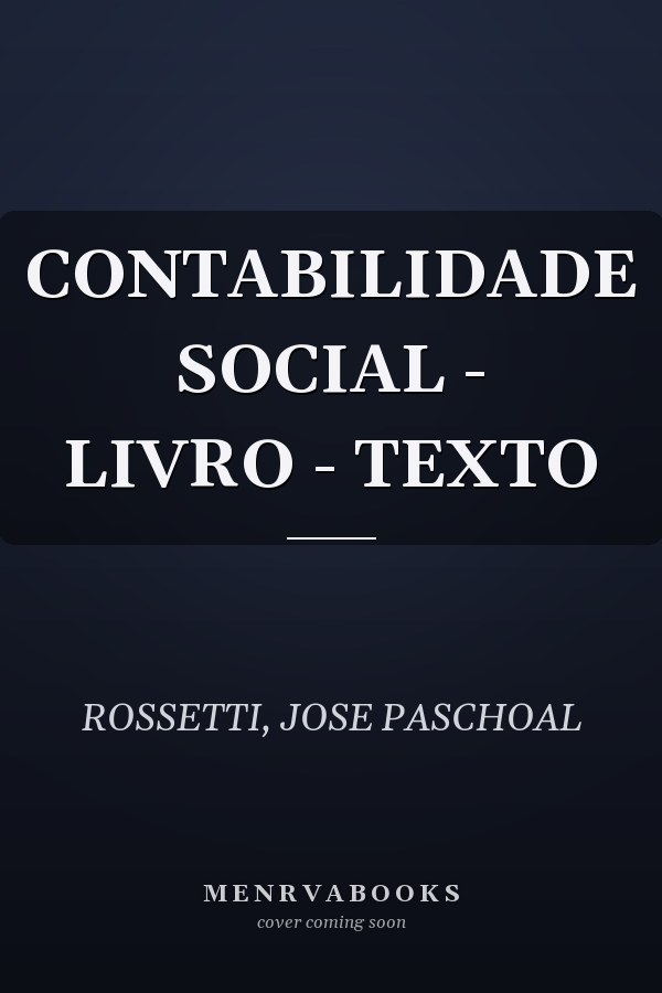 CONTABILIDADE SOCIAL - LIVRO - TEXTO