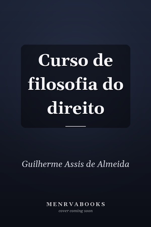 Curso de filosofia do direito