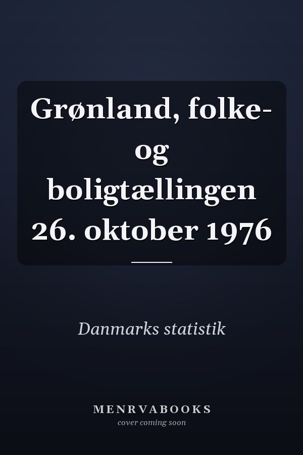 Grønland, folke- og boligtællingen 26. oktober 1976